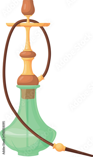 Hookah cartoon icon. Traditional shisha relax smoking