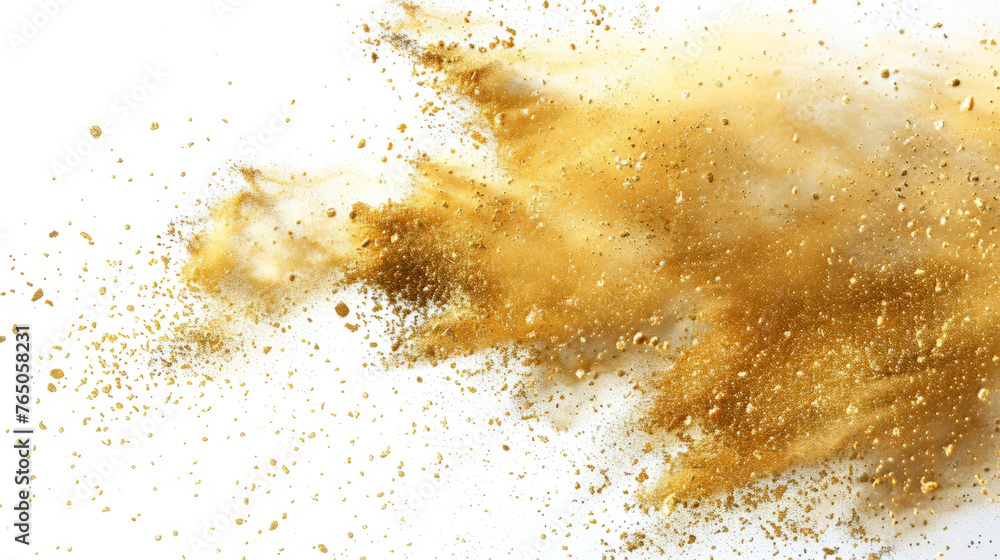 explosion of gold dust