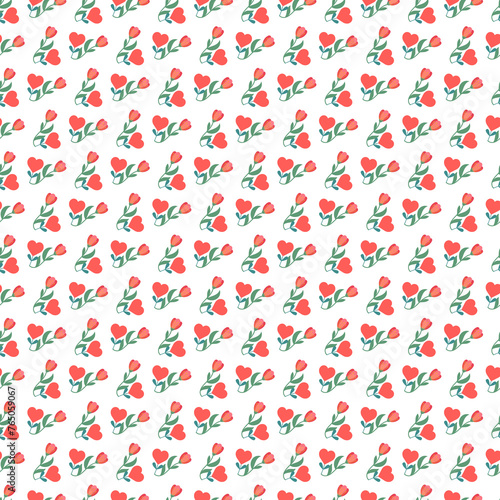 vector valentines day seamless pattern background with hearts