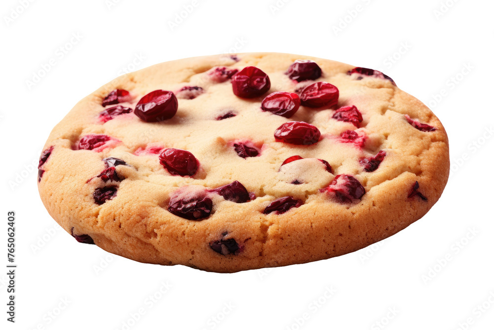 Luscious Cranberry Bliss: A Macro View of a Cranberry Cookie.