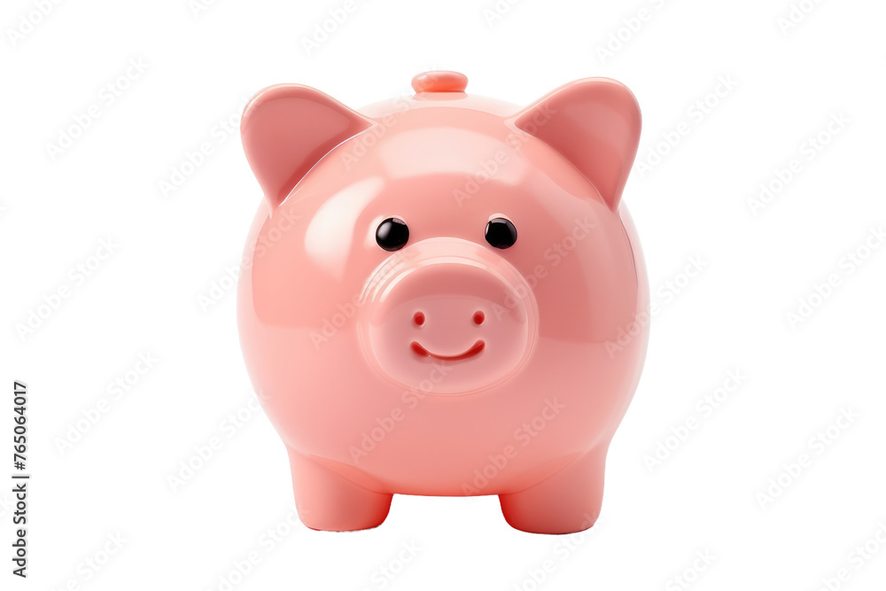 Joyful Piggy Bank: Smiling Pink Savings. Joyful Piggy Bank: Smiling Pink Savings.