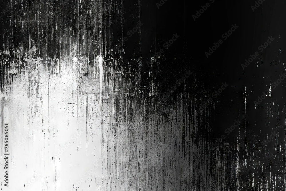 Naklejka premium Eternal Tranquility Black-White Gradient Background with Grainy Noise Texture, Digital Art