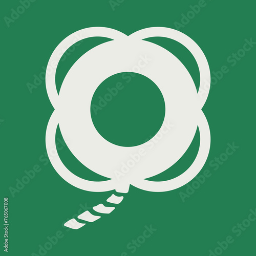 SAFETY CONDITION SIGN PICTOGRAM, LIFEBUOY WITH LINE ISO 7010 – E041 - PNG