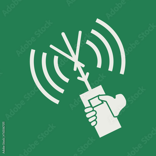 SAFETY CONDITION SIGN PICTOGRAM, TWO-WAY VHF RADIOTELEPHONE APPARATUS ISO 7010 – E051 - PNG photo