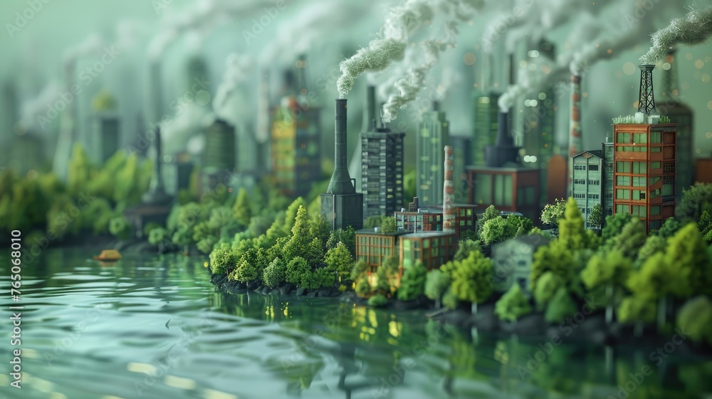 A captivating narrative showing the journey of a town from being a pollution hotspot to becoming a model of environmental stewardship and green living A captivating narrative showing the journey of a town from being a pollution hotspot to becoming a model of environmental stewardship and green living