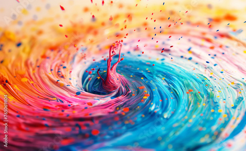 Vibrant Swirl: Abstract Expressionist Energy