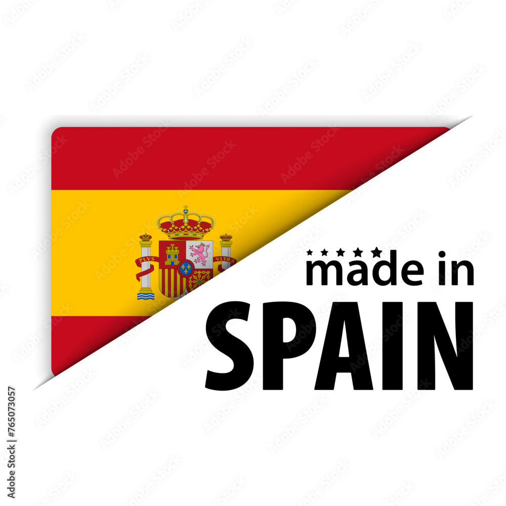 Fototapeta premium Made in Spain graphic and label.