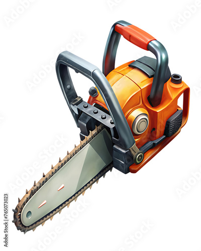 Chainsaw isolated on transparent background