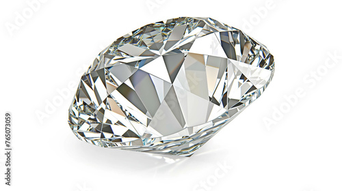Large diamond isolated on white background