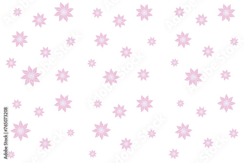 Illustration pattern, Abstract flower style. Repeating of soft pink flower on white background.