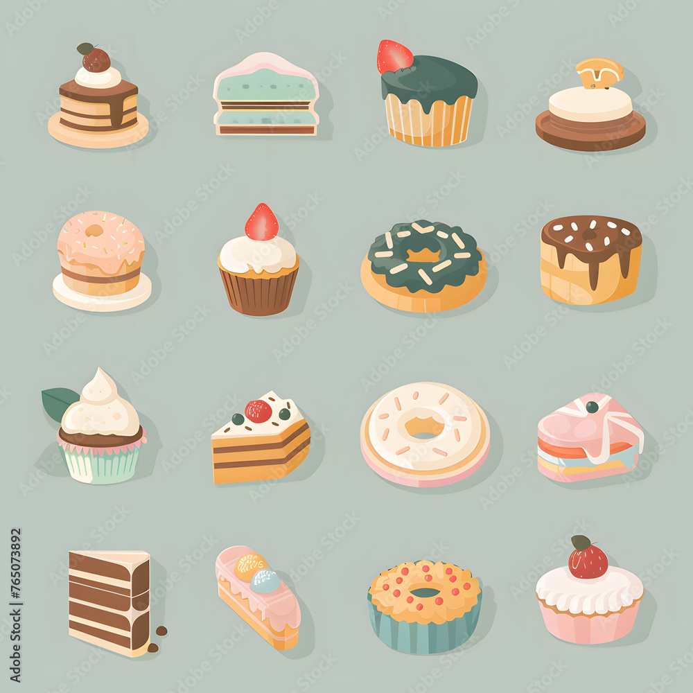 Icon set for menus for different restaurants Icon set for menus for different restaurants