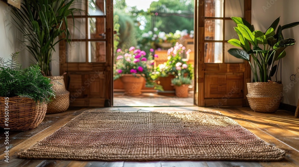 Elevate your entryway. Our stylish welcome mat, adds charm and sophistication to your home's entrance.