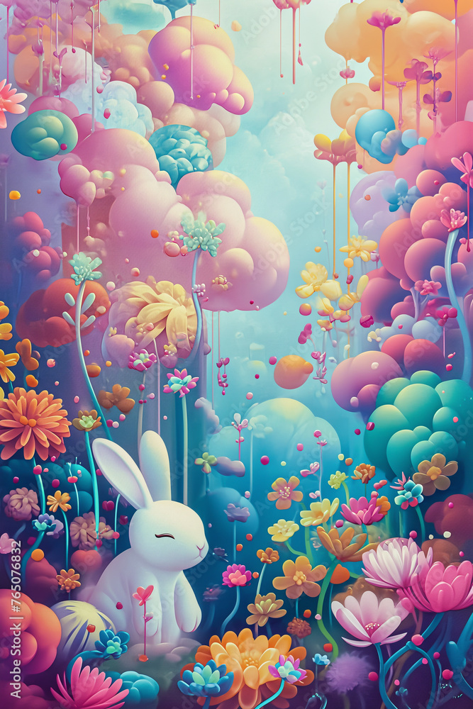 Background image of a watercolor picture in a fantasy forest Background image of a watercolor picture in a fantasy forest