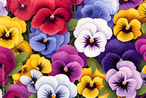 lilac pansies  painted watercolor flowers. floral background  texture of garden summer flowers.