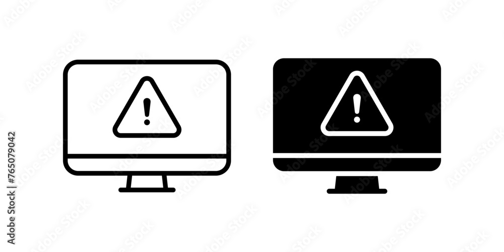 Computer Error icon. for mobile concept and web design. vector illustration Computer Error icon. for mobile concept and web design. vector illustration