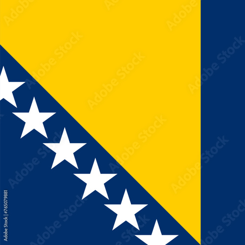Bosnia and Herzegovina flag - solid flat vector square with sharp corners.
