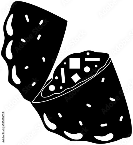 bread illustration bakery silhouette snack logo pastry icon meat outline traditional food cuisine homemade stuffed meal lunch fried empanada shape delicious baked empanadas for vector graphic