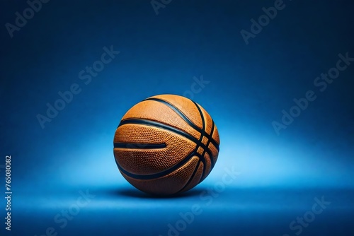 basketball ball on the blue background © Ateeq