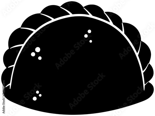 bread illustration bakery silhouette snack logo pastry icon meat outline traditional food cuisine homemade stuffed meal lunch fried empanada shape delicious baked empanadas for vector graphic