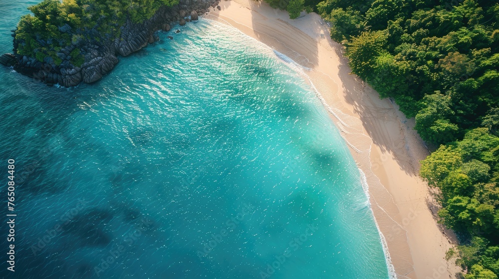 Ariel view from phantom drone of a beach