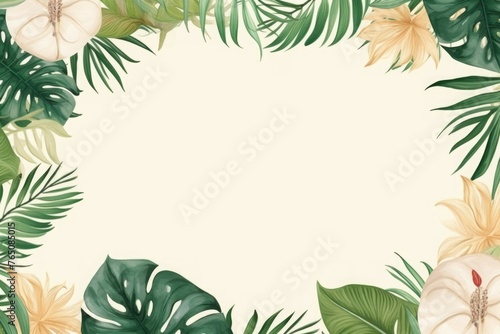 Green leaf background for invitations © Guizal