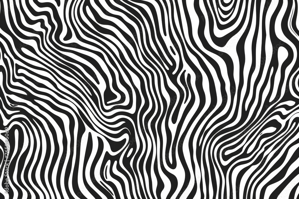 Black and white abstract zebra pattern Genrative AI