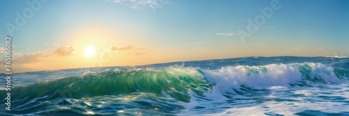 "Midday Serenity: Coastal Wave Panorama" © Manzoor 