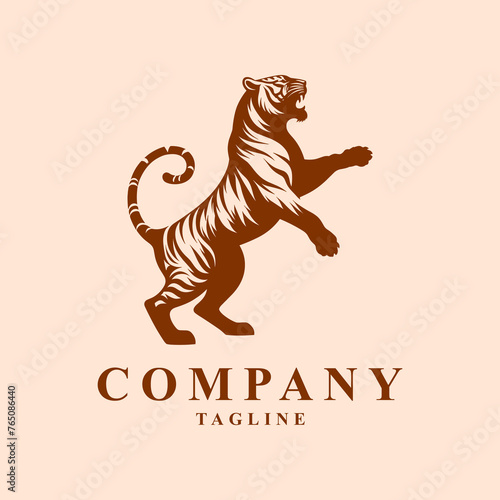 Tiger logo: Represents strength, courage, and ferocity, embodying power and determination photo