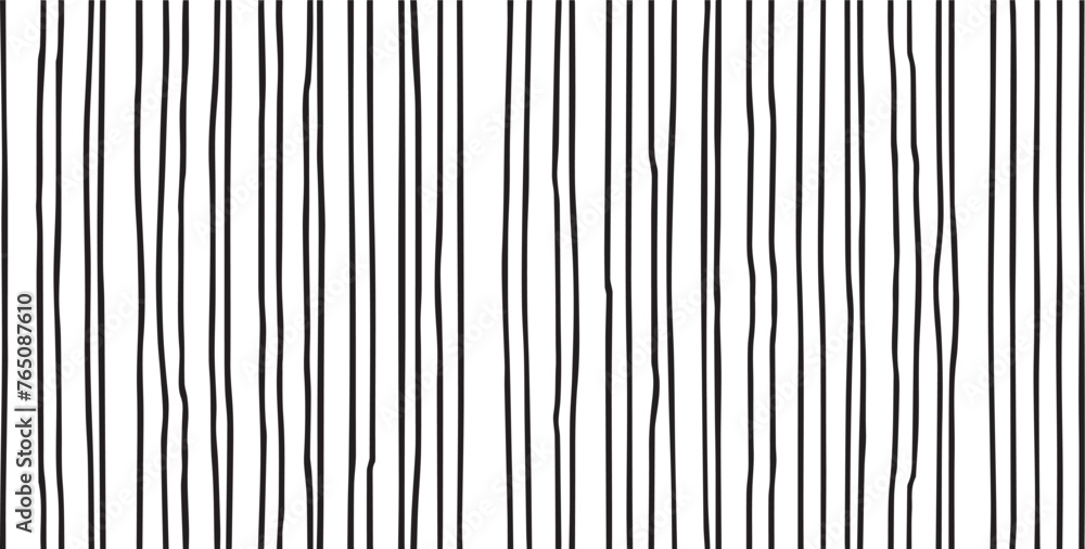 vertical irregular twisted lines pattern background, black vector - obrazy, fototapety, plakaty 