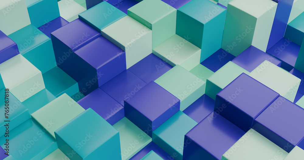 geometric shapes abstract background with cubes