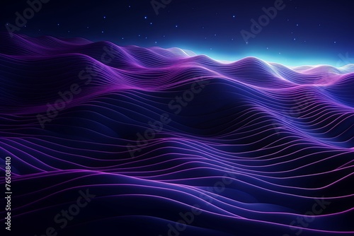 Mauve and purple waves background, in the style of technological art © Celina