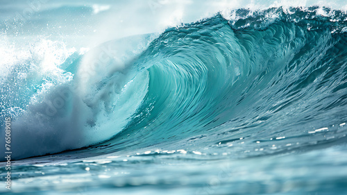 Fototapeta Naklejka Na Ścianę i Meble -  large sea wave of turquoise water