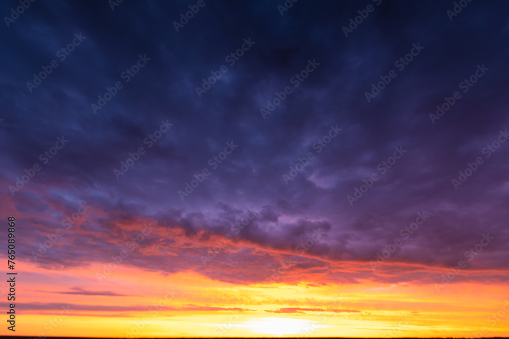 Sunset Vista: Nature's Panoramic Evening View