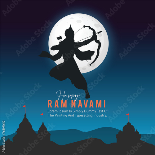Shri Ram Navami with Bow & Arrow  background