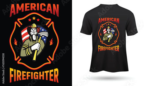 American firefighter T-shirt 