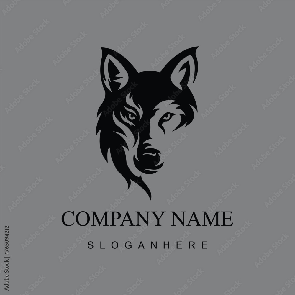 Wolf mascot modern logo design vector template Wolf mascot modern logo design vector template