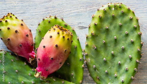 Prickly pears, copyspace on a side © Giuseppe Cammino