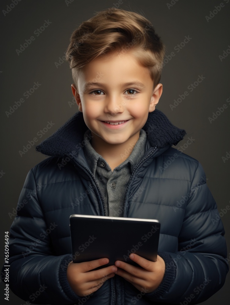 high school teenage boy student with a gadget in his hands. smartphone or tablet for online learning high school teenage boy student with a gadget in his hands. smartphone or tablet for online learning