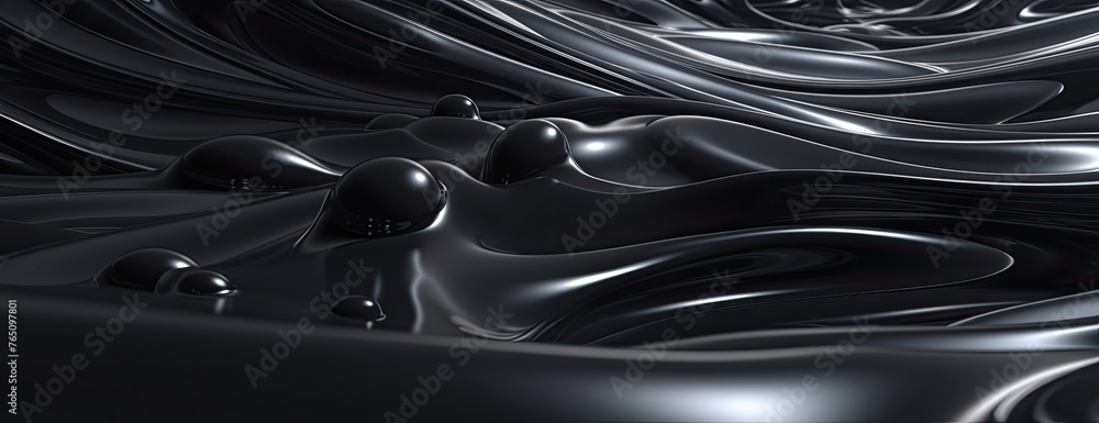 Glossy Black Droplets on Abstract Surface Glossy Black Droplets on Abstract Surface