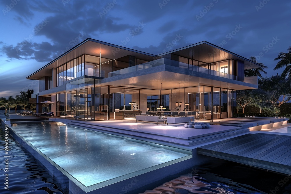 Luxurious Waterfront Home with Panoramic Views and Infinity Pool 