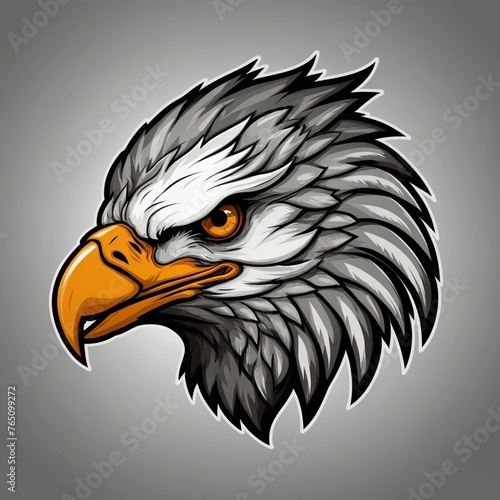 Wild Animals Heads Logo Mascot .Eagle,Vector Mascot Logo 14