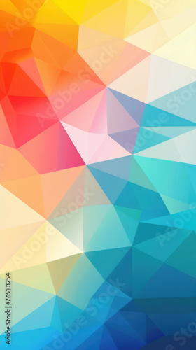 Vibrant geometric multicolored pattern background - This image showcases a seamless multicolored pattern with geometric triangular shapes, perfect for vibrant designs