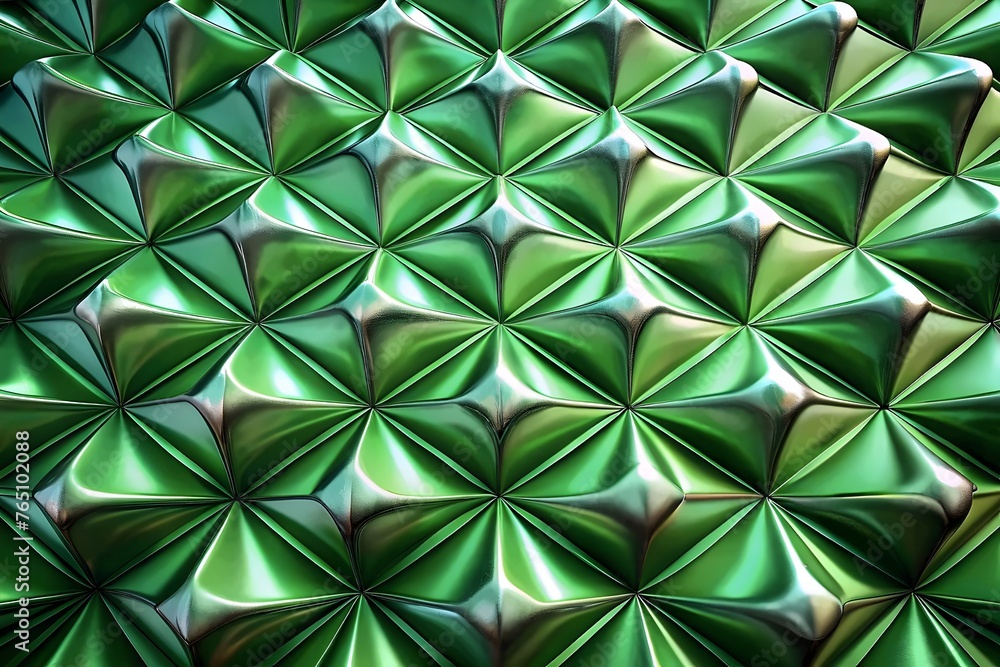 Abstract Green Metallic Geometric Pattern Abstract Green Metallic Geometric Pattern