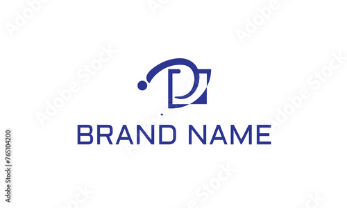 Business corporate letter D logo design vector. Colorful digital letter icon template for technology. Pixel logotype