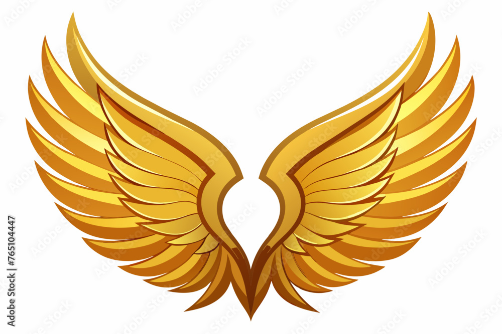 Golden wings vector illustration Golden wings vector illustration