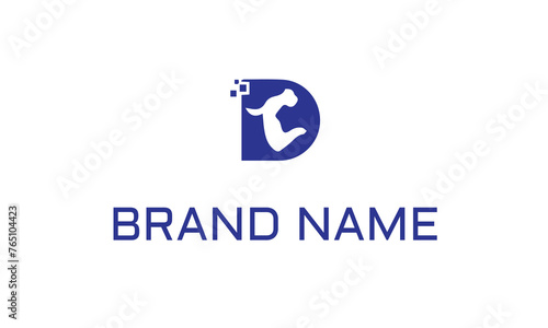 Free Download Business corporate letter D logo design vector. Colorful digital letter icon template for technology. Pixel logotype - GFXLoad