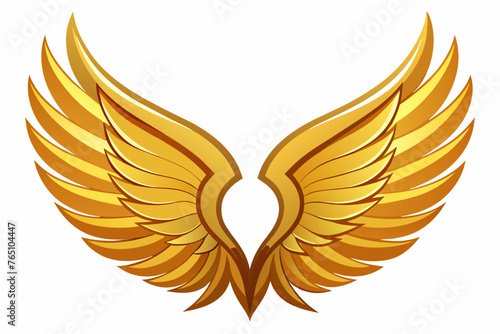 Golden wings vector illustration 
