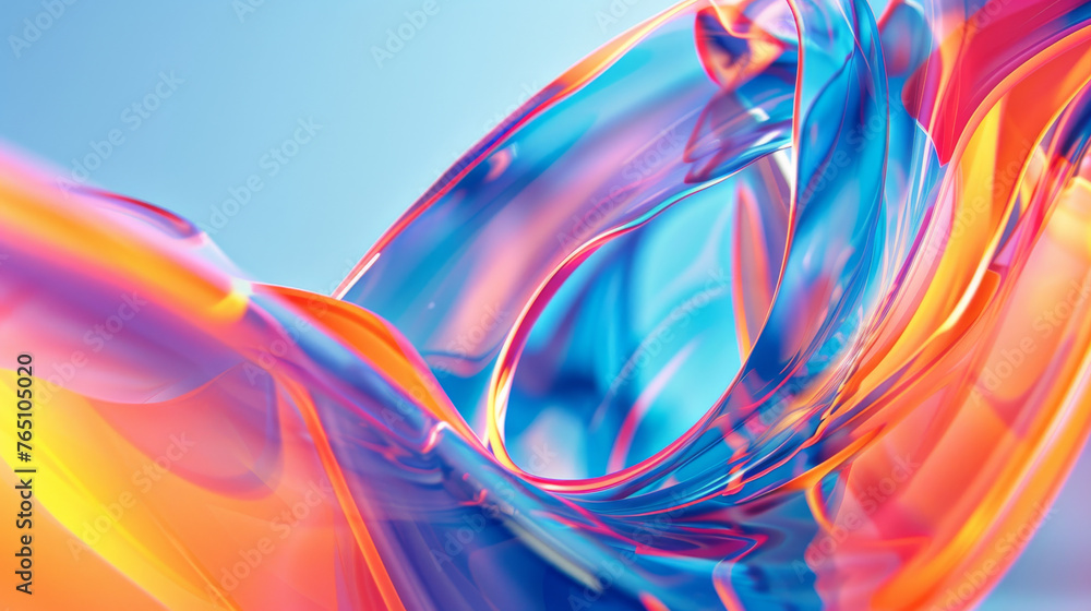 Vivid Color Swirls in Abstract Digital Artwork