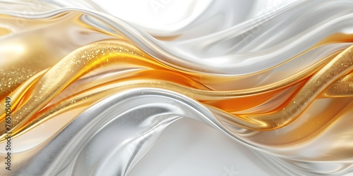 Golden and Silver Wavy Lines Background for Raising Awareness of Hearing Impairments, Tinnitus, and Meniere's Disease. Concept Hearing Impairments, Tinnitus, Meniere's Disease, Awareness Campaign photo