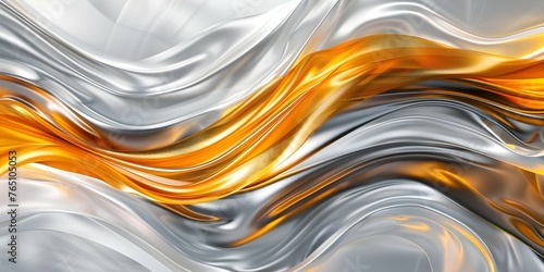 Golden and silver abstract wavy lines background to raise awareness for Hearing Impairments Disorders Tinnitus Menieres Disease. Concept Hearing Impairments, Tinnitus Awareness